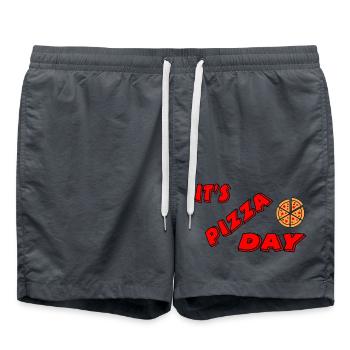 Pizza - Short de bain - charbon - Devant - AI Model Male 185 light (185cm)