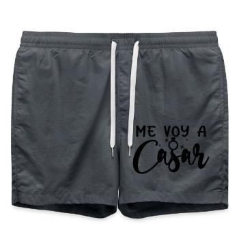 Me Voy A Casar I'm Getting Married Wedding Engaged - Swim Trunks - anthracite - Front - AI Model Male 185 light (185cm)