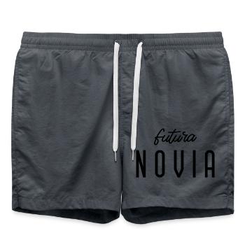 Futura Novia Engagement Bridal Shower Wedding - Swim Trunks - anthracite - Front - AI Model Male 185 light (185cm)