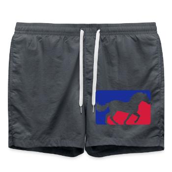 Cheval Rouge Bleu Sport - Short de bain - charbon - Devant - AI Model Male 185 light (185cm)