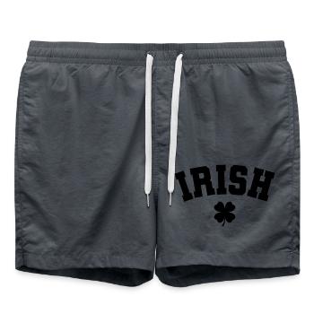 St. Patrick’s Day Gift Shamrock Men, Women, Kids - Swim Trunks - anthracite - Front - AI Model Male 185 light (185cm)