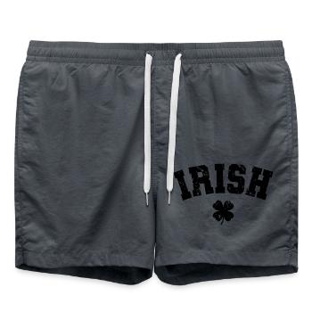 St. Patrick’s Day Gift Shamrock Men, Women, Kids - Swim Trunks - anthracite - Front - AI Model Male 185 light (185cm)