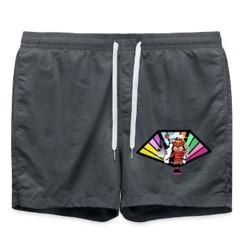 Japan Krieger Asien Ninja Hamster Fantasy Kinder - Badeshorts - Anthrazit - Vorne - AI Model Male 185 light (185cm)