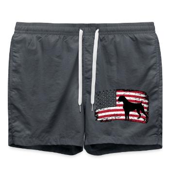 Boxer USA - Swim Trunks - anthracite - Front - AI Model Male 185 light (185cm)