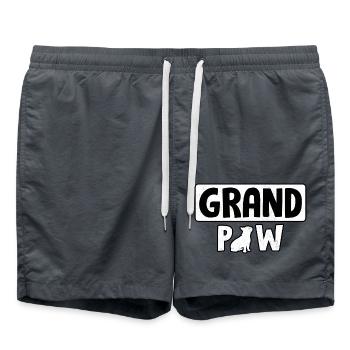Grand Patte de bouledogue français - Short de bain - charbon - Devant - AI Model Male 185 light (185cm)