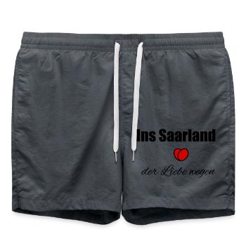 Ins Saarland der Liebe wegen - Badeshorts - Anthrazit - Vorne - AI Model Male 185 light (185cm)