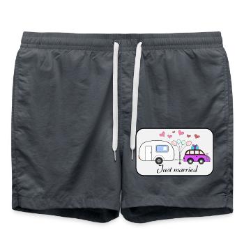 Just married - Swim Trunks - anthracite - Front - AI Model Male 185 light (185cm)