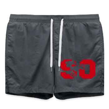 Moto 90 motard - Swim Trunks - anthracite - Front - AI Model Male 185 light (185cm)