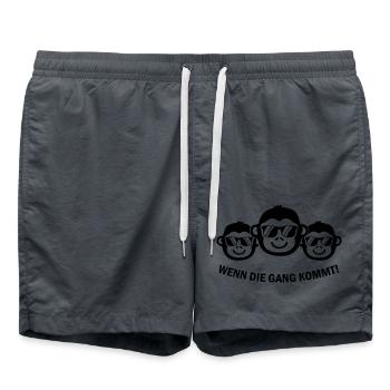 Gang de singes - Short de bain - charbon - Devant - AI Model Male 185 light (185cm)