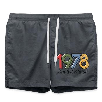 Vintage 1978 Limited Edition - Swim Trunks - anthracite - Front - AI Model Male 185 light (185cm)