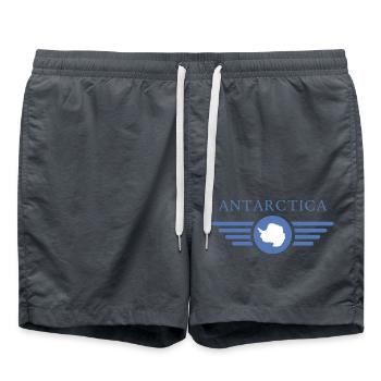 Ich liebe Antarktis, Eleganz Stil Design T-Shirt - Badeshorts - Anthrazit - Vorne - AI Model Male 185 light (185cm)