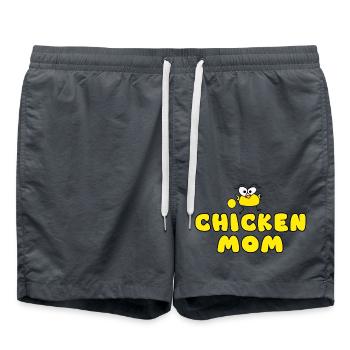 Poulet maman jaune - Short de bain - charbon - Devant - AI Model Male 185 light (185cm)