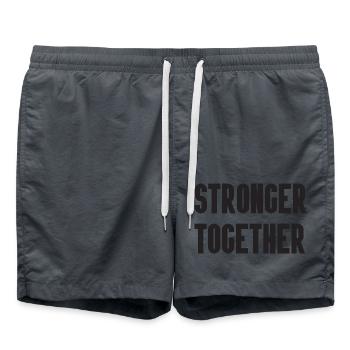 Stronger Together - Badeshorts - Anthrazit - Vorne - AI Model Male 185 light (185cm)