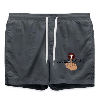 Middle finger - Swim Trunks - anthracite - Front - AI Model Male 185 light (185cm)