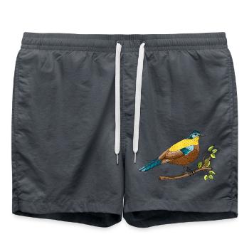 Bunter Vogel - Badeshorts - Anthrazit - Vorne - AI Model Male 185 light (185cm)