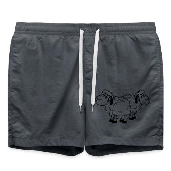 Two Sheep Friends Team Crew Cute Little Baby Dear - Swim Trunks - anthracite - Front - AI Model Male 185 light (185cm)