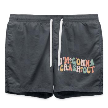 I'm going to crash out - Swim Trunks - anthracite - Front - AI Model Male 185 light (185cm)