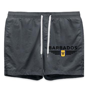 T-Shirt de la Barbade : Pure sensation des Caraïbes - Short de bain - charbon - Devant - AI Model Male 185 light (185cm)