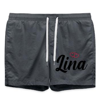 Nom de Lina - Short de bain - charbon - Devant - AI Model Male 185 light (185cm)
