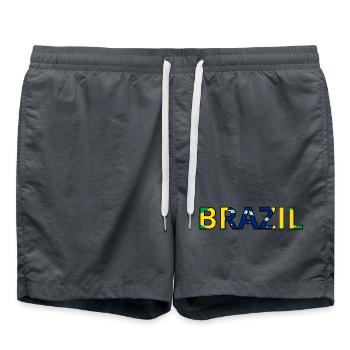 Brazil Flag - Swim Trunks - anthracite - Front - AI Model Male 185 light (185cm)