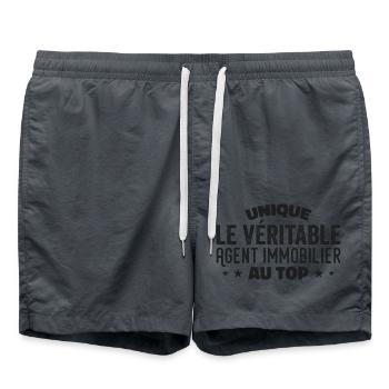 le véritable Agent Immobilier au top - Short de bain - charbon - Devant - AI Model Male 185 light (185cm)
