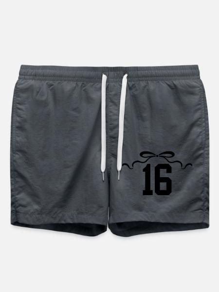 Number 16 Knot - 16th Anniversary - Swim Trunks - anthracite