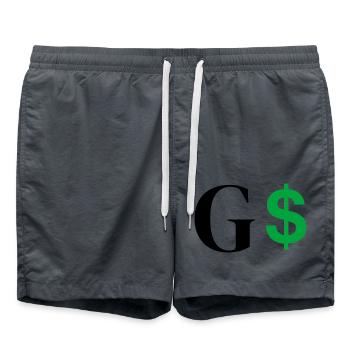 Letter g dollar - Swim Trunks - anthracite - Front - AI Model Male 185 light (185cm)