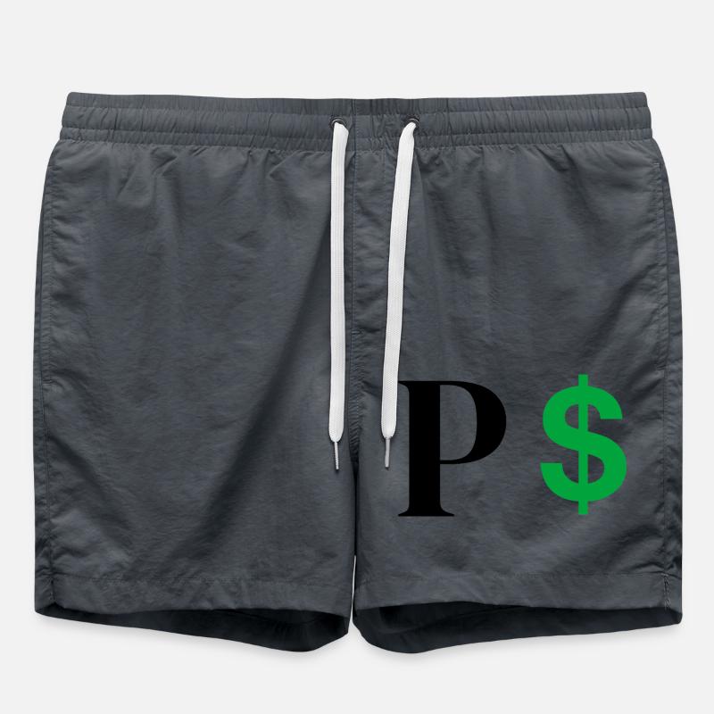 Letter p dollar - Swim Trunks - anthracite
