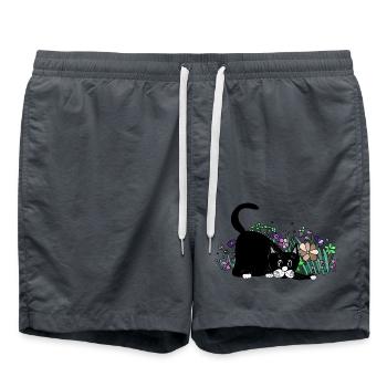Cat - Swim Trunks - anthracite - Front - AI Model Male 185 light (185cm)