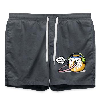 Beignet kawaii avec cerceau de fitness - Short de bain - charbon - Devant - AI Model Male 185 light (185cm)