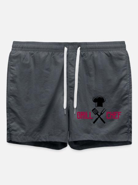 cook, cutlery, grill - Swim Trunks - anthracite