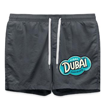 Chocolat viral de Dubaï - Short de bain - charbon - Devant - AI Model Male 185 light (185cm)