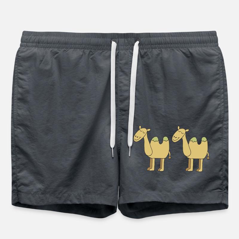 Camel for two - Swim Trunks - anthracite