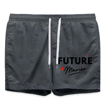Bride-to-be Hearts - Bride Gift - Swim Trunks - anthracite - Front - AI Model Male 185 light (185cm)