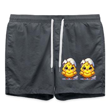 Chiecken Comic 2 - Swim Trunks - anthracite - Front - AI Model Male 185 light (185cm)