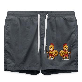 Spartan Comic 2 - Swim Trunks - anthracite - Front - AI Model Male 185 light (185cm)