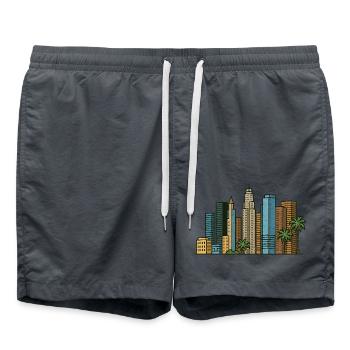 Ville de Los Angeles - Short de bain - charbon - Devant - AI Model Male 185 light (185cm)