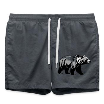 Ours - Autocollant Animal mignon - Short de bain - charbon - Devant - AI Model Male 185 light (185cm)
