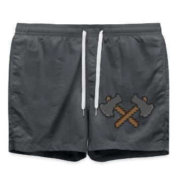 Axe Pixel 2 - Swim Trunks - anthracite - Front - AI Model Male 185 light (185cm)