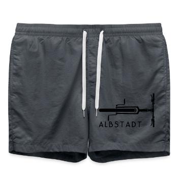 Fahrrad Albstadt - Badeshorts - Anthrazit - Vorne - AI Model Male 185 light (185cm)