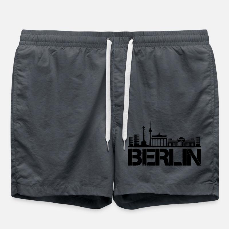 Berlin Skyline - Swim Trunks - anthracite
