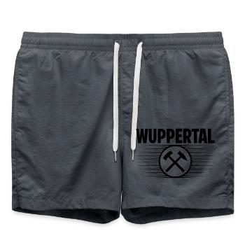 Wuppertal Glueck auf Bergbau - Badeshorts - Anthrazit - Vorne - AI Model Male 185 light (185cm)