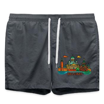 Helsinki - Swim Trunks - anthracite - Front - AI Model Male 185 light (185cm)