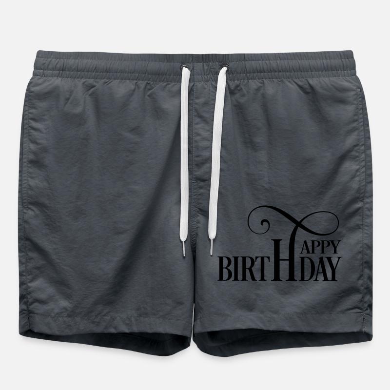 Joyeux anniversaire - Short de bain - charbon