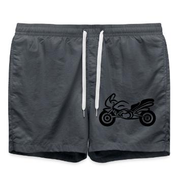 Moto sport rapide - Short de bain - charbon - Devant - AI Model Male 185 light (185cm)