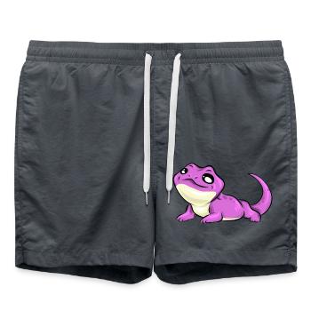 Cadeau rose doux lézard rose doux - Short de bain - charbon - Devant - AI Model Male 185 light (185cm)