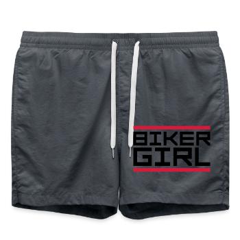 Balken Logo Biker - Badeshorts - Anthrazit - Vorne - AI Model Male 185 light (185cm)