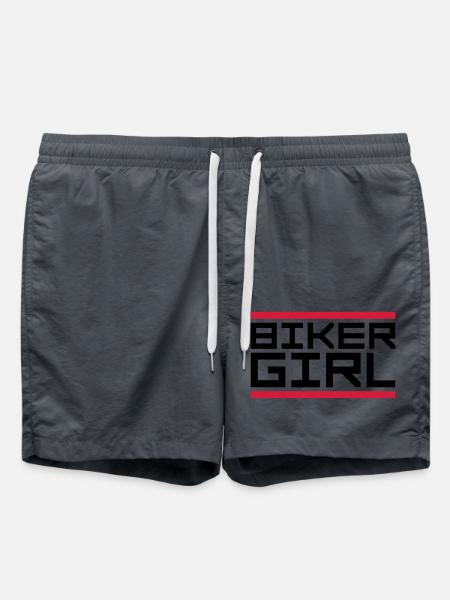 Bar logo biker - Swim Trunks - anthracite