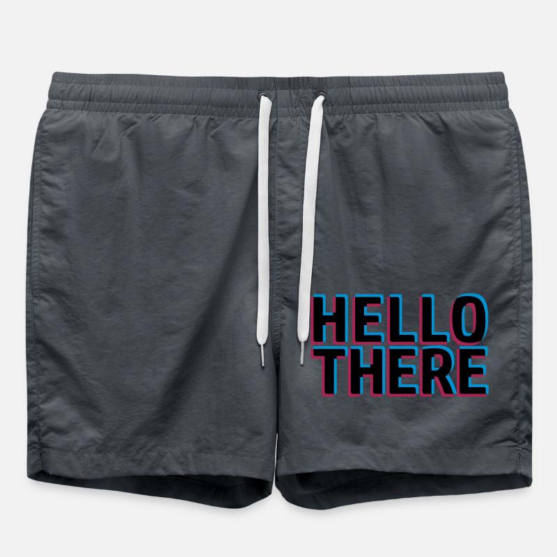 3D effect Hello - Swim Trunks - anthracite