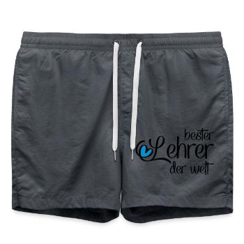 Lustiger Lehrer - Badeshorts - Anthrazit - Vorne - AI Model Male 185 light (185cm)